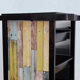 HM-008 - HAIR TROLLEY WITH WOOD DESIGN
