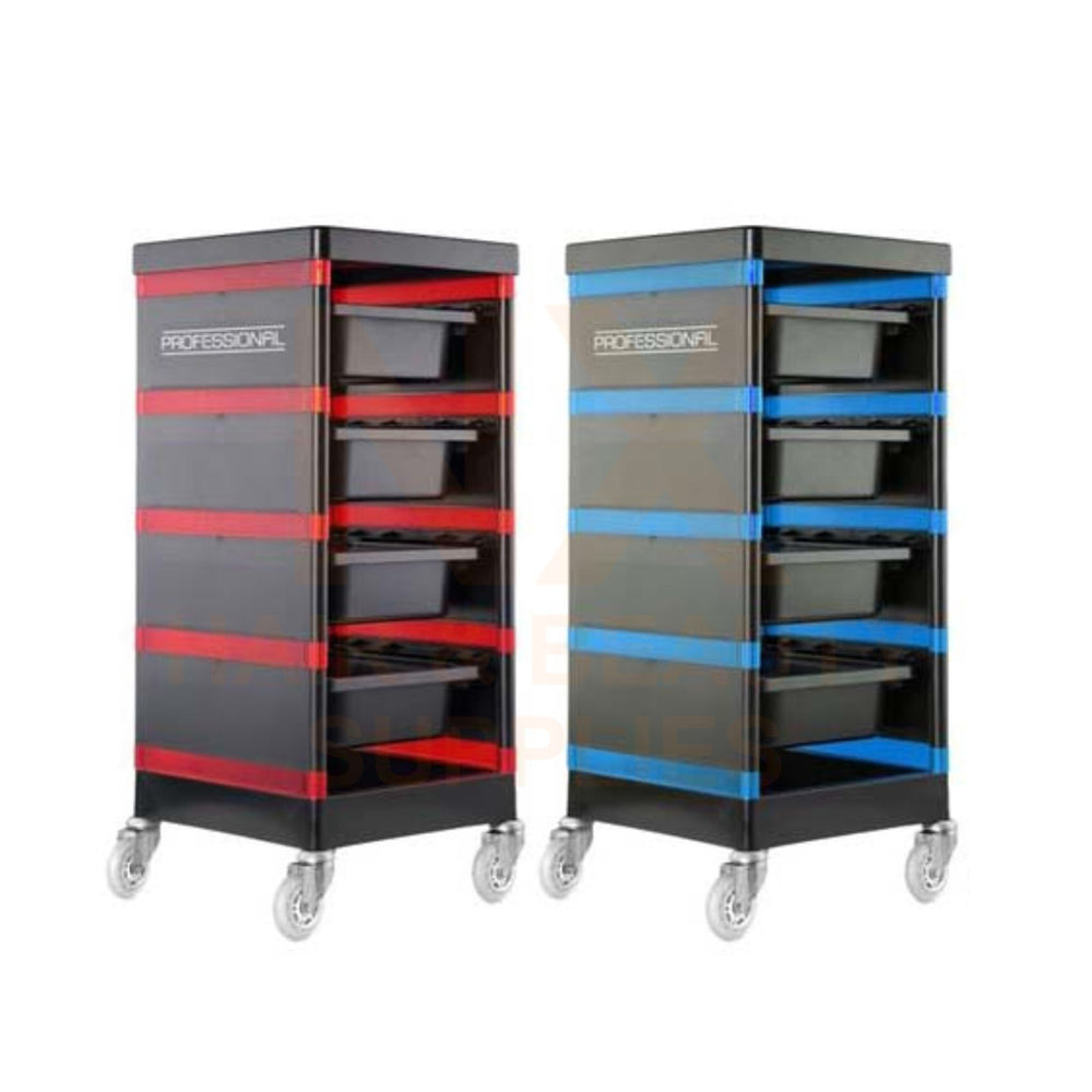 VIC+ – PROFESSIONAL – HAIR TROLLEY (BLACK BLUE/BLACK RED)