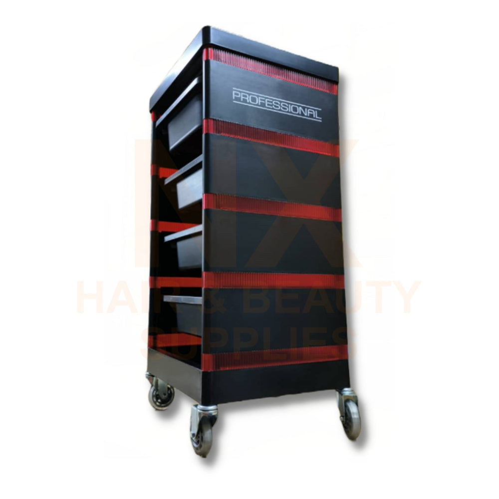 VIC+ – PROFESSIONAL – HAIR TROLLEY (BLACK BLUE/BLACK RED)