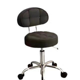 XF – 014 STOOL WITH BACK CUSHION (BLACK)