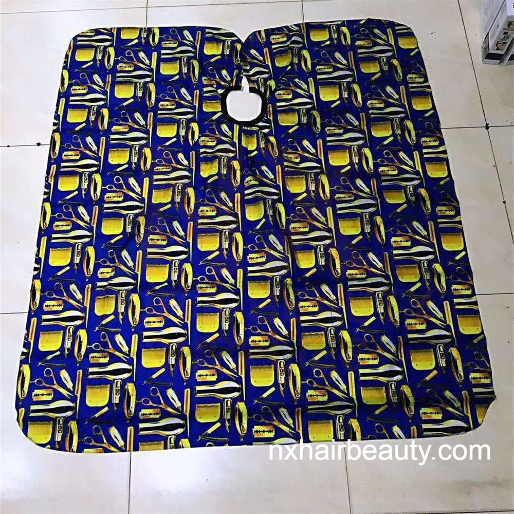 JX AD CUTTING CAPE – BARBER DESIGN (GOLD ICON)