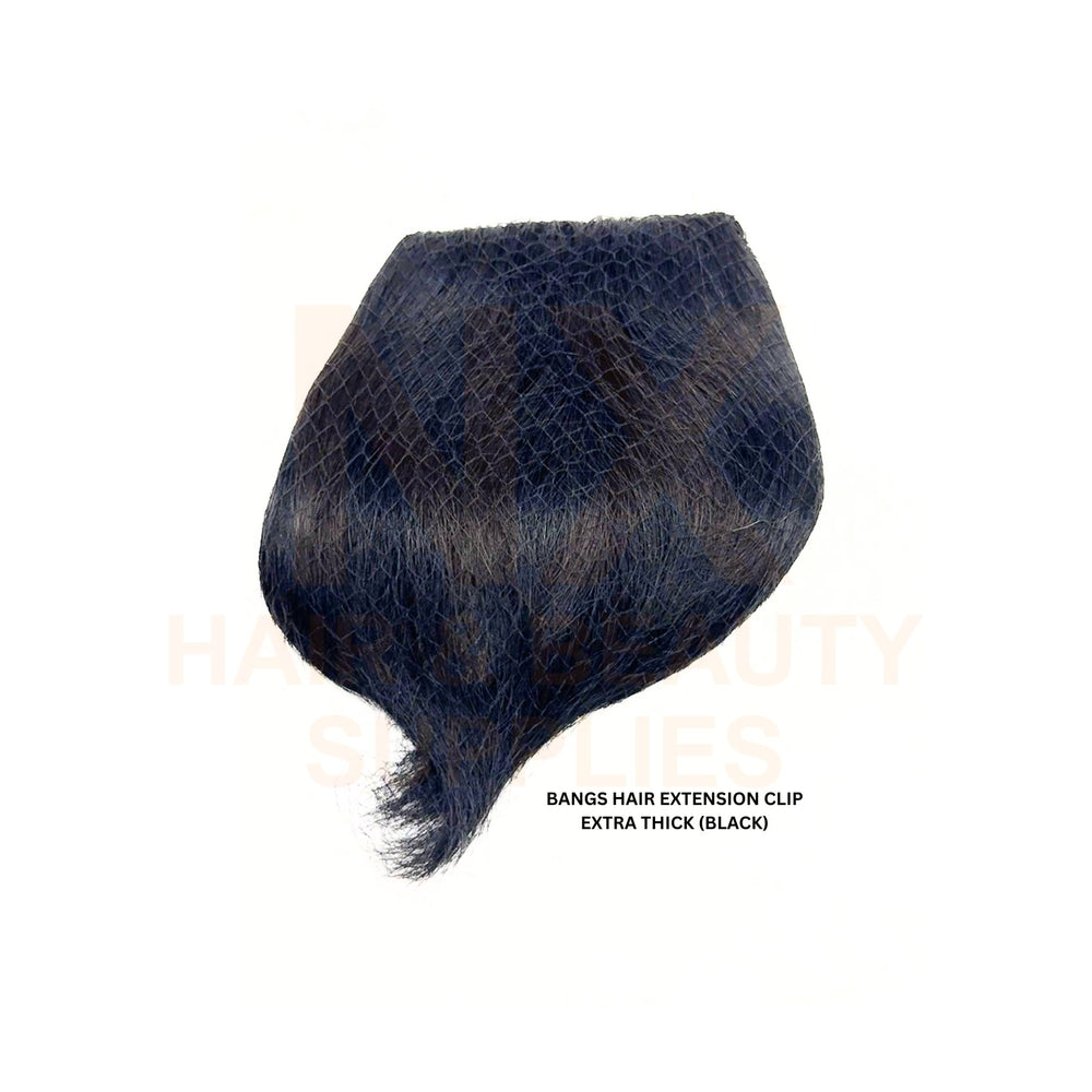 BANGS HAIR EXTENSION CLIP – EXTRA THICK (BLACK/BROWN)