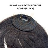 BANGS HAIR EXTENSION CLIP – 1 CLIP (BLACK/DARK BROWN/LIGHT BROWN)
