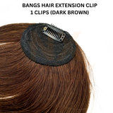 BANGS HAIR EXTENSION CLIP – 1 CLIP (BLACK/DARK BROWN/LIGHT BROWN)