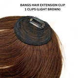 BANGS HAIR EXTENSION CLIP – 1 CLIP (BLACK/DARK BROWN/LIGHT BROWN)