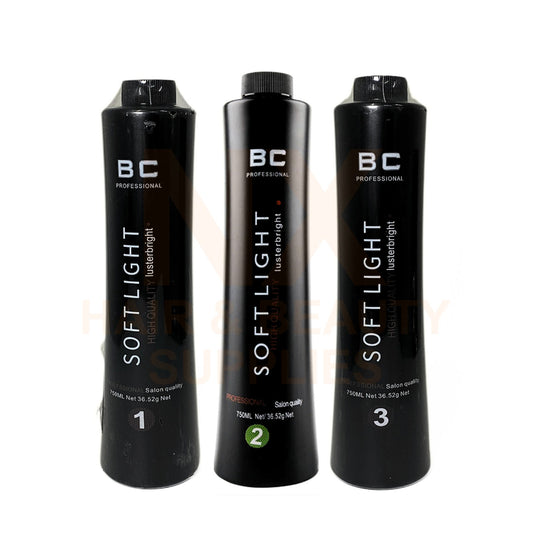 BC KERATIN - SOFT LIGHT SET - 750ML X 3'S (BLACK BOTTLE)