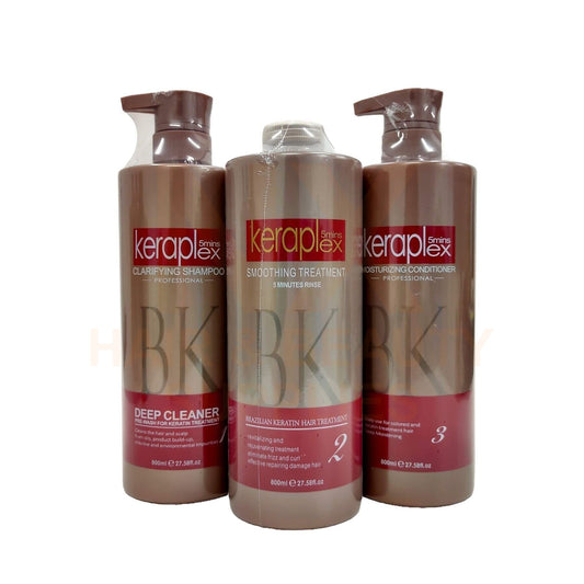 BK – 5MINS KERAPLEX HAIR TREATMENT SET – 800ML X 3’S