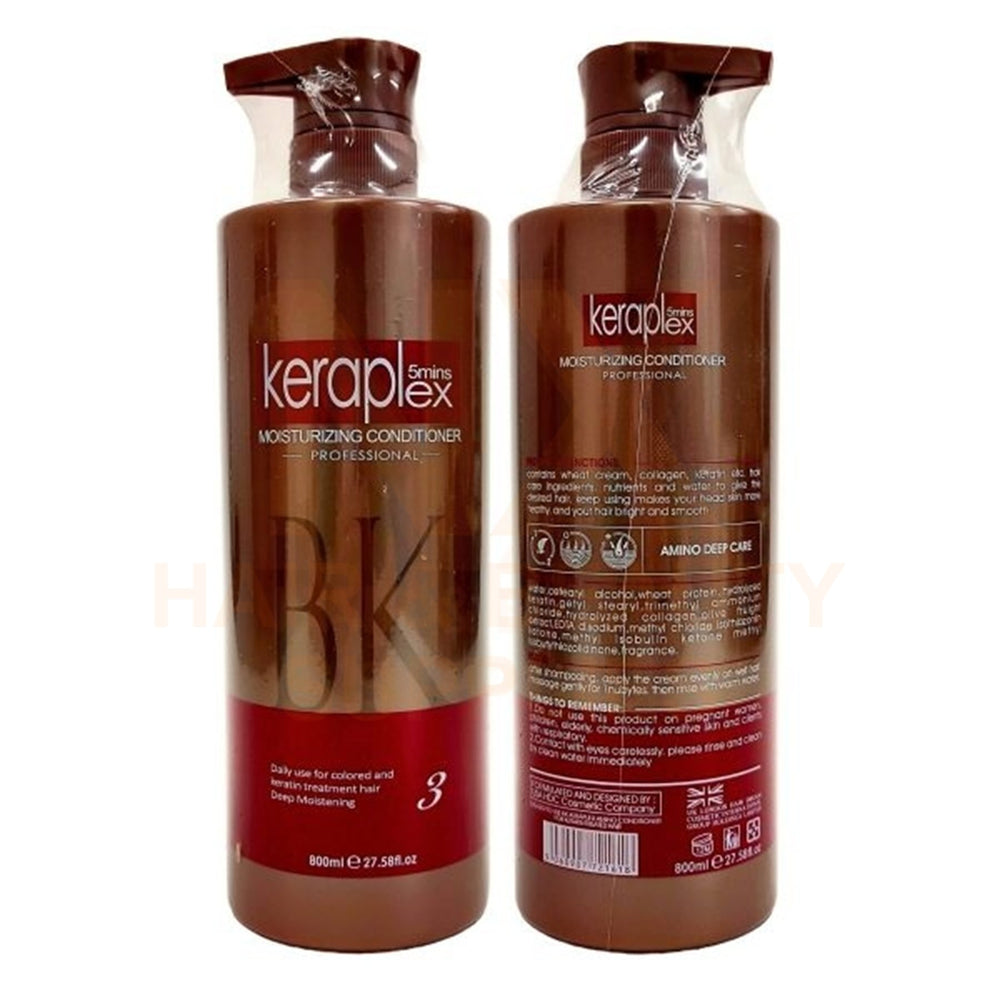 BK – 5MINS KERAPLEX HAIR TREATMENT SET – 800ML X 3’S