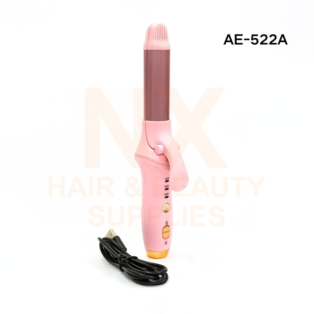 CHAIER – AE–522A – 2–IN–1 CURLING IRON – PINK