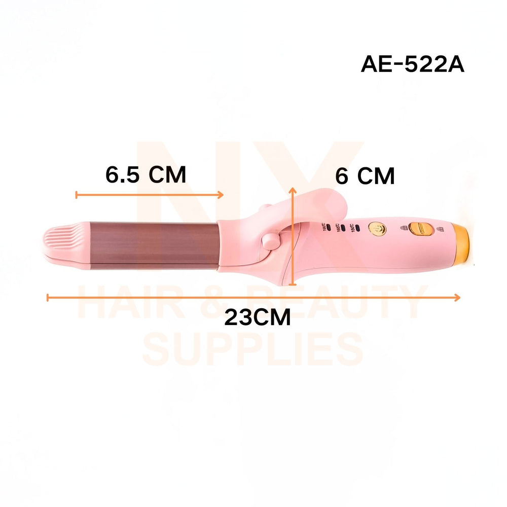 CHAIER – AE–522A – 2–IN–1 CURLING IRON – PINK