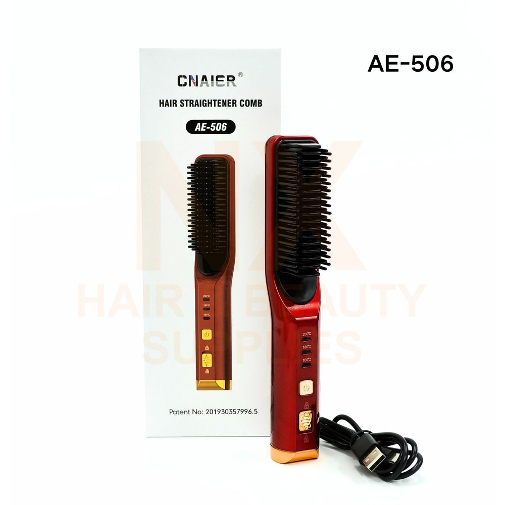 CHAIER - AE-506 - HAIR STRAIGHTENER COMB - RED