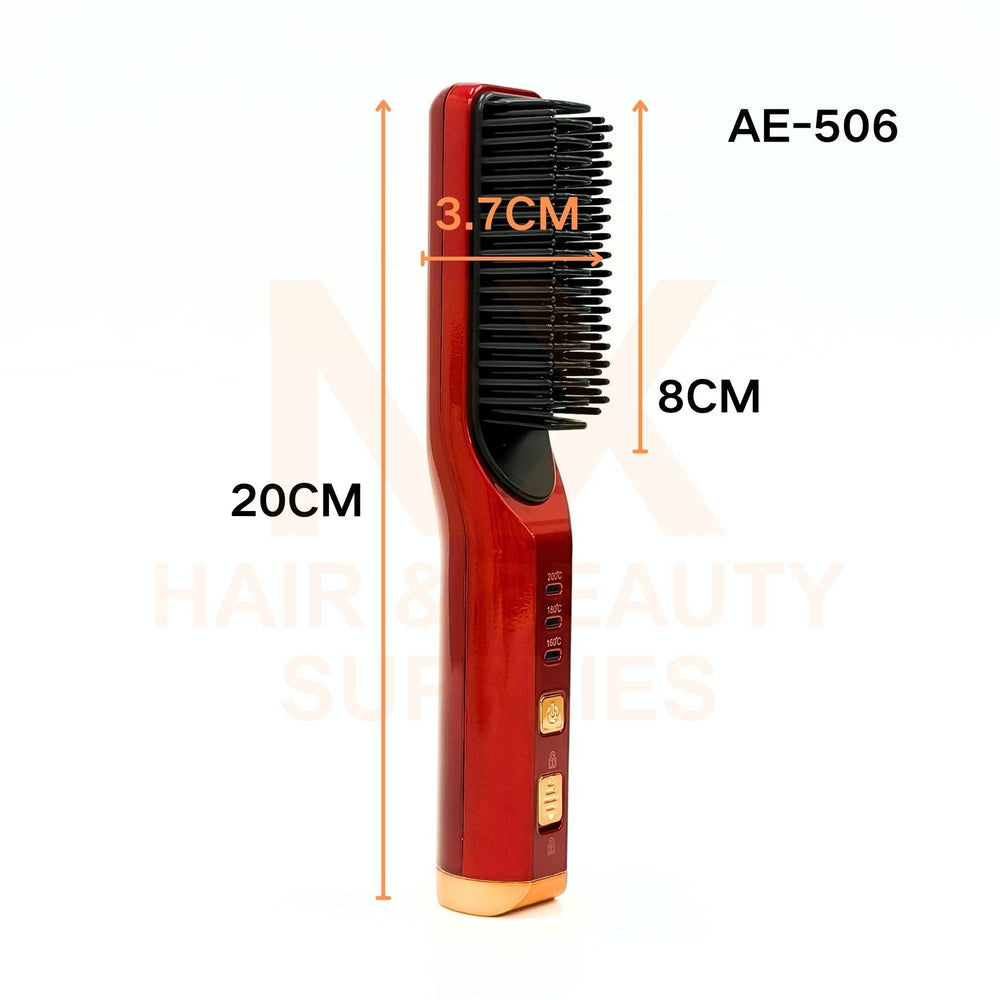 CHAIER - AE-506 - HAIR STRAIGHTENER COMB - RED