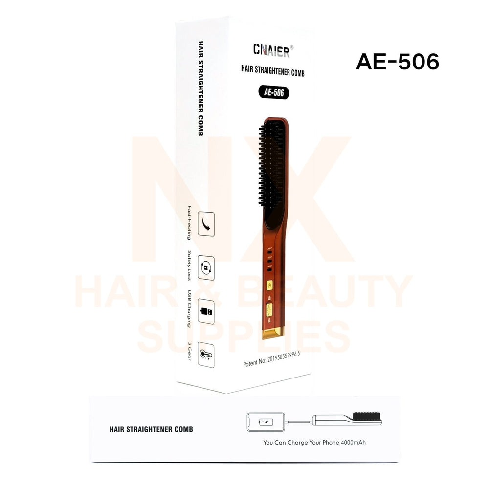CHAIER - AE-506 - HAIR STRAIGHTENER COMB - RED