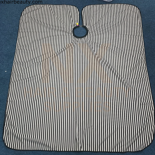 Cutting Cape White / Black Stripe