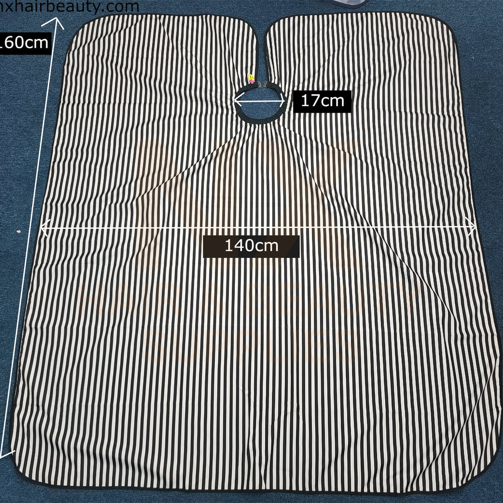 Cutting Cape White / Black Stripe