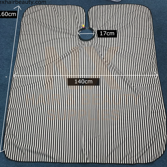 Cutting Cape White / Black Stripe