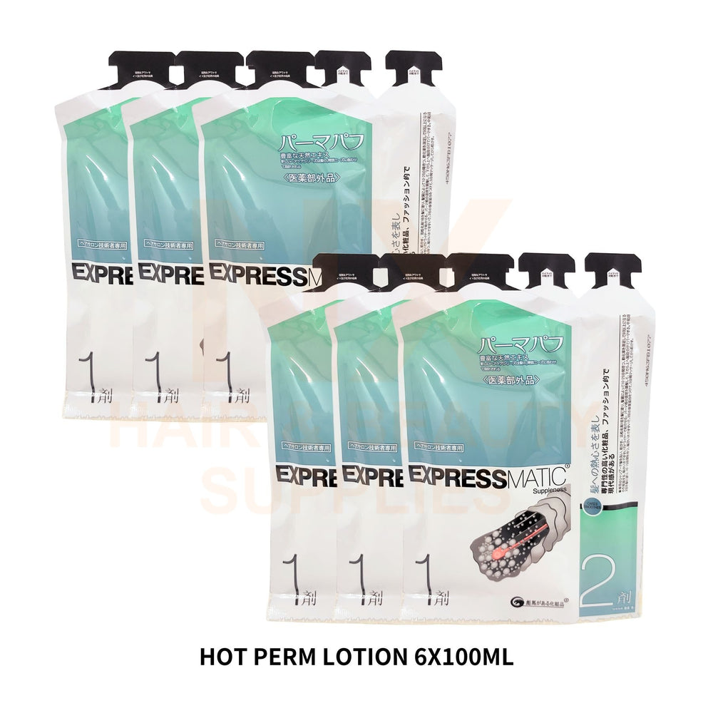 EXPRESSMATIC - HOT PERM LOTION 6X100ML + CREAM 1000ML