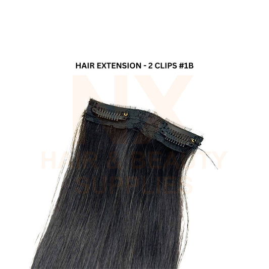 HAIR EXTENSION – 2 CLIPS #1B