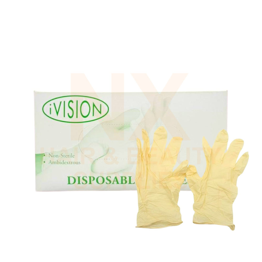 IVISION - LATEX HAND GLOVE 5M -100PCS - S/L