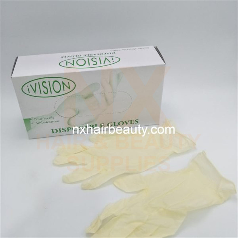 IVISION - LATEX HAND GLOVE 5M -100PCS - S/L