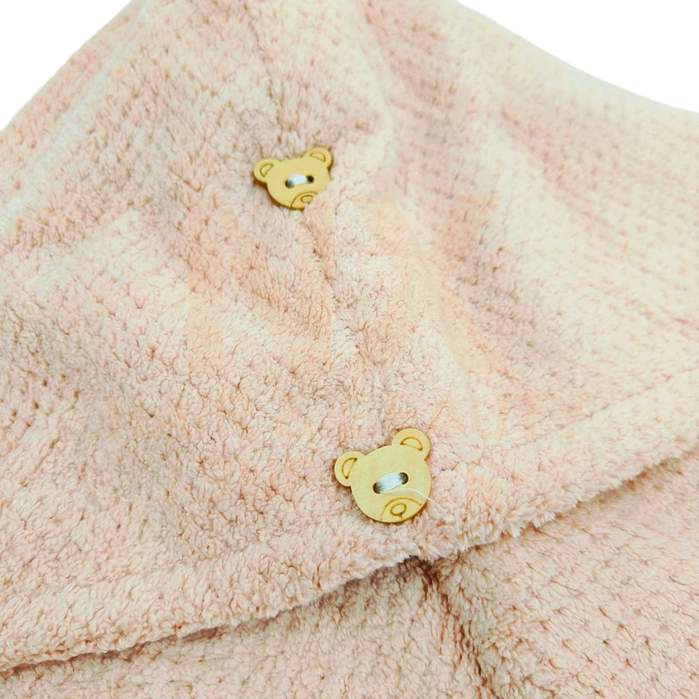 JX – DOUBLE DRY CAP – 25X65CM (EXTRA THICK) (PINK/BROWN)