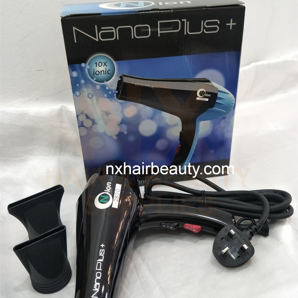 N-ION - 2800 - NANO PLUS HAIR DRYER (BLACK/BLUE)