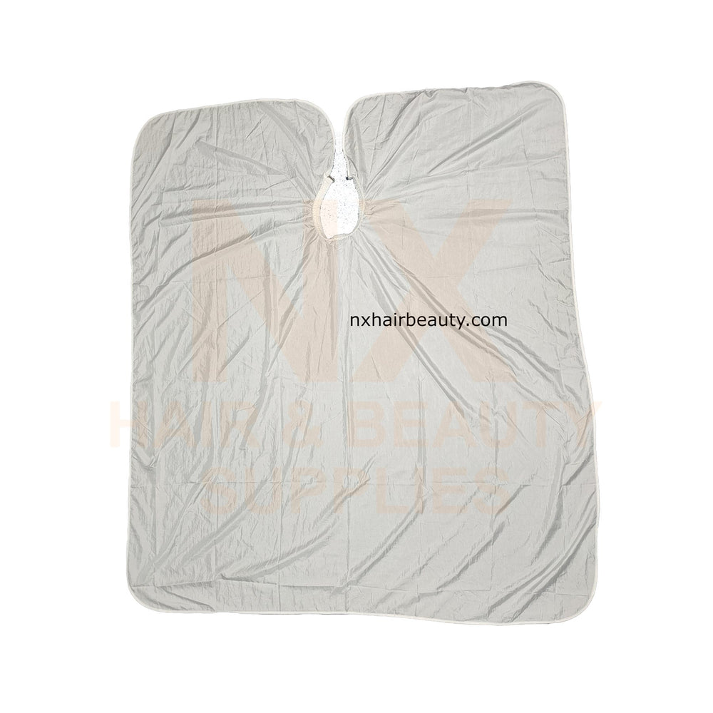 Plain Cutting Cape With Hook (White)