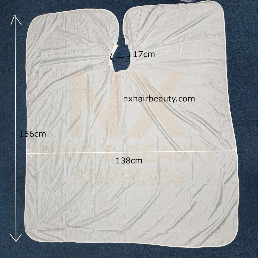 Plain Cutting Cape With Hook (White)