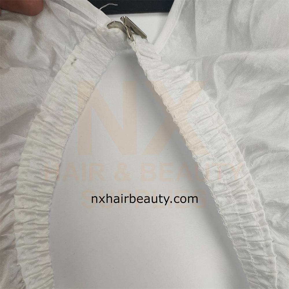 Plain Cutting Cape With Hook (White)