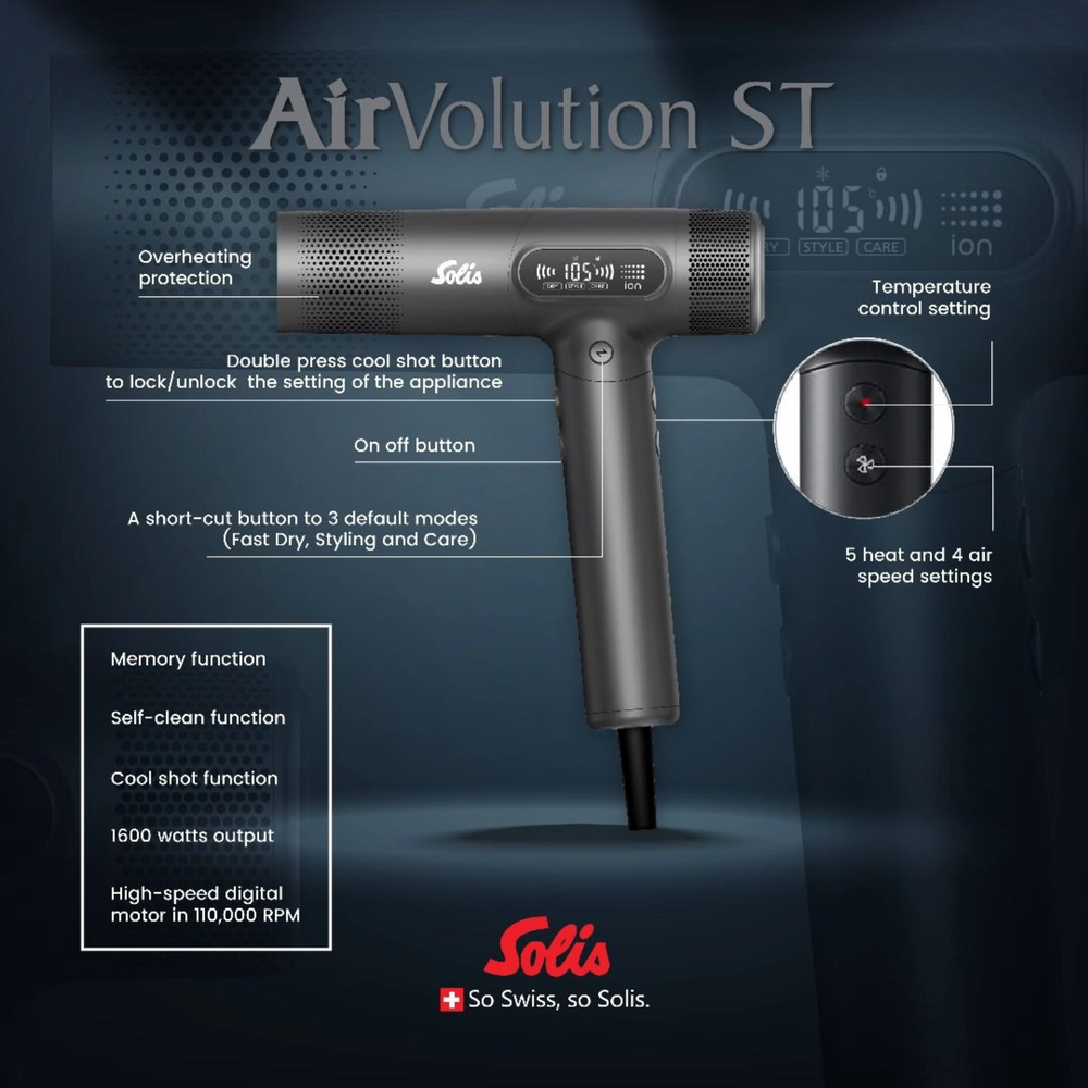 SOLIS - AIRVOLUTION ST HAIR DRYER ST