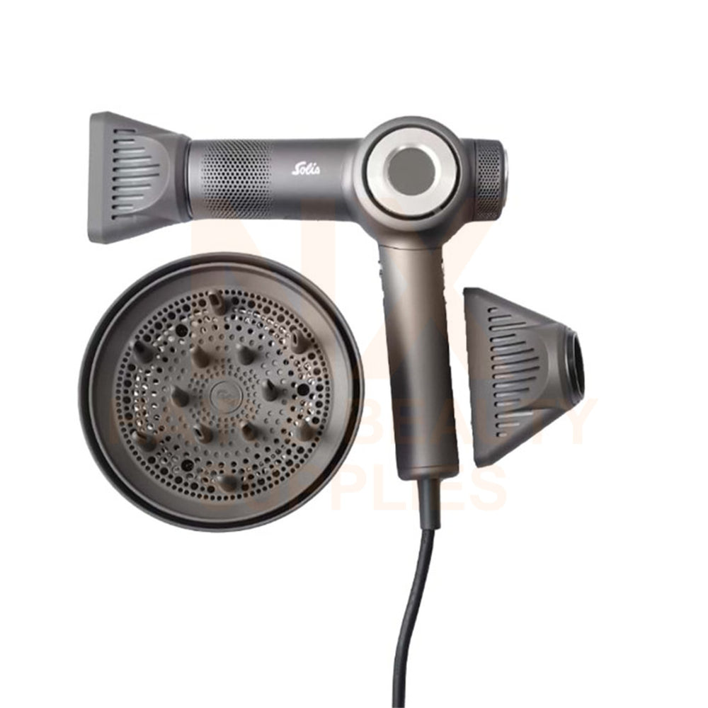 SOLIS - 930 PRO - AIRVOLUTION SI MATTE BLACK HAIR DRYER (GREY)