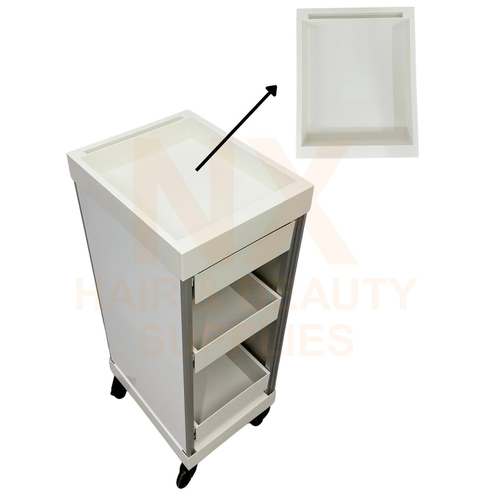 VIC+ - HAIR TROLLEY - N4 (GLOSSY BLACK/GLOSSY WHITE/GREY/RED)