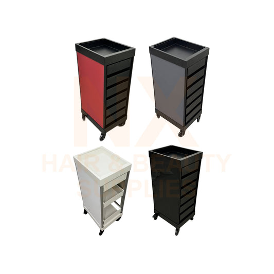 VIC+ - HAIR TROLLEY - N4 (GLOSSY BLACK/GLOSSY WHITE/GREY/RED)