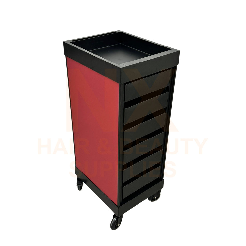 VIC+ - HAIR TROLLEY - N4 (GLOSSY BLACK/GLOSSY WHITE/GREY/RED)