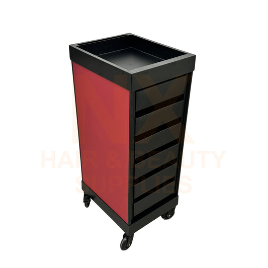 VIC+ - HAIR TROLLEY - N4 (GLOSSY BLACK/GLOSSY WHITE/GREY/RED)