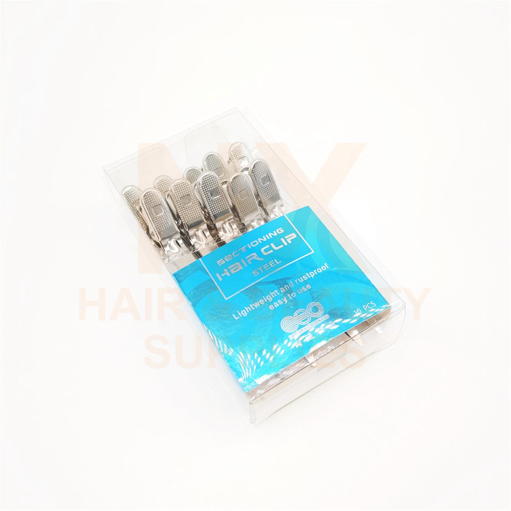 VIC+ - SECTIONING HAIR CLIP - STEEL - 10'S