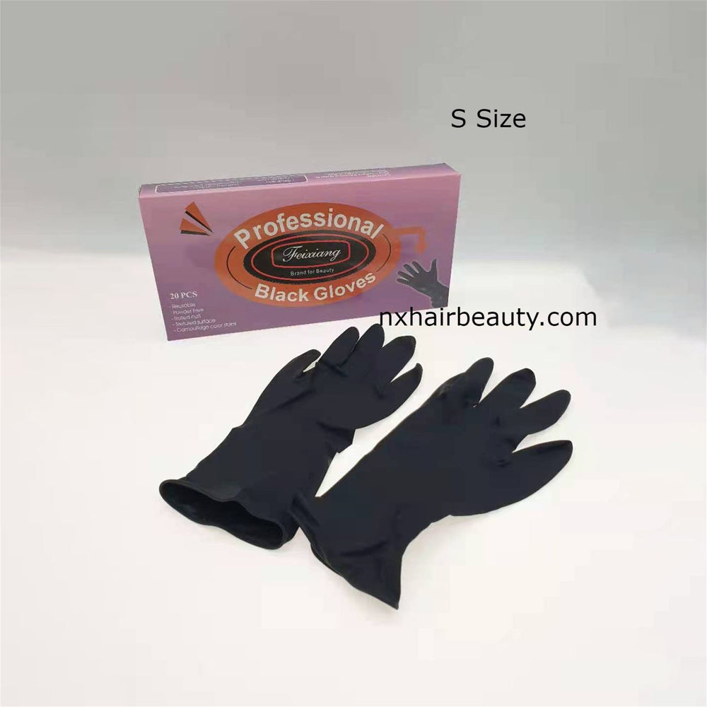XD Black Rubber Hand Glove 20's ( S OR M SIZE)