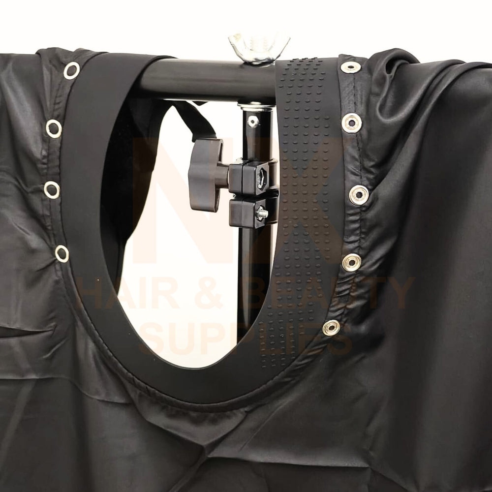 XD - CUTTING CAPE - NECK WITH SILICONE - BLACK/WHITE