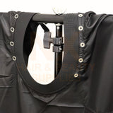 XD - CUTTING CAPE - NECK WITH SILICONE - BLACK/WHITE