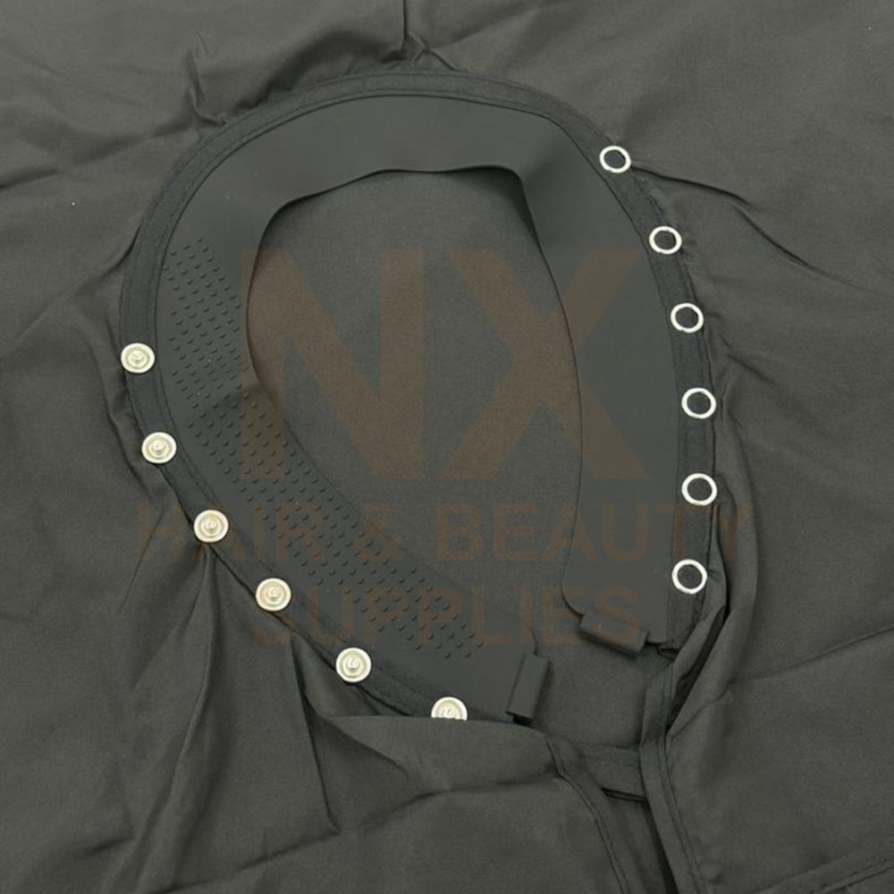 XD - CUTTING CAPE - NECK WITH SILICONE - BLACK/WHITE