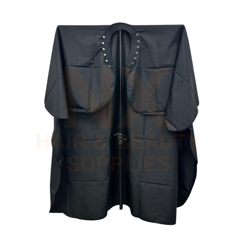 XD - CUTTING CAPE - NECK WITH SILICONE - BLACK/WHITE