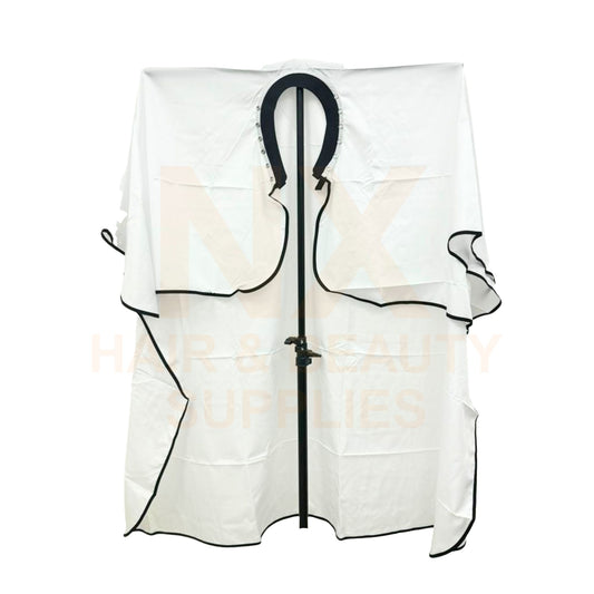 XD - CUTTING CAPE - NECK WITH SILICONE - BLACK/WHITE