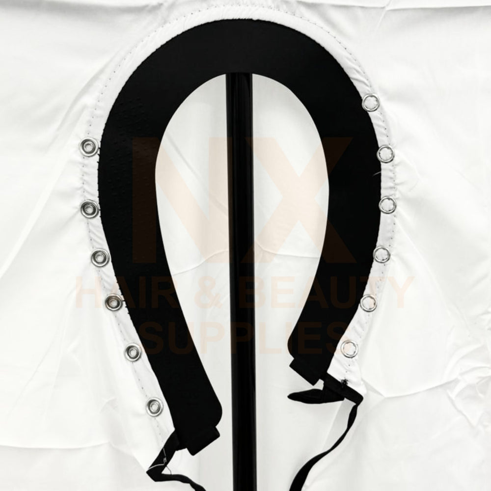 XD - CUTTING CAPE - NECK WITH SILICONE - BLACK/WHITE