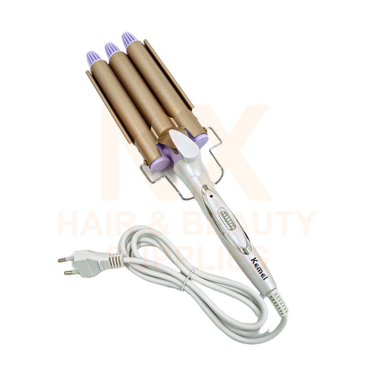 XD – KEMEI 3 BARREL CURLING IRON – 22MM (KM–1010)