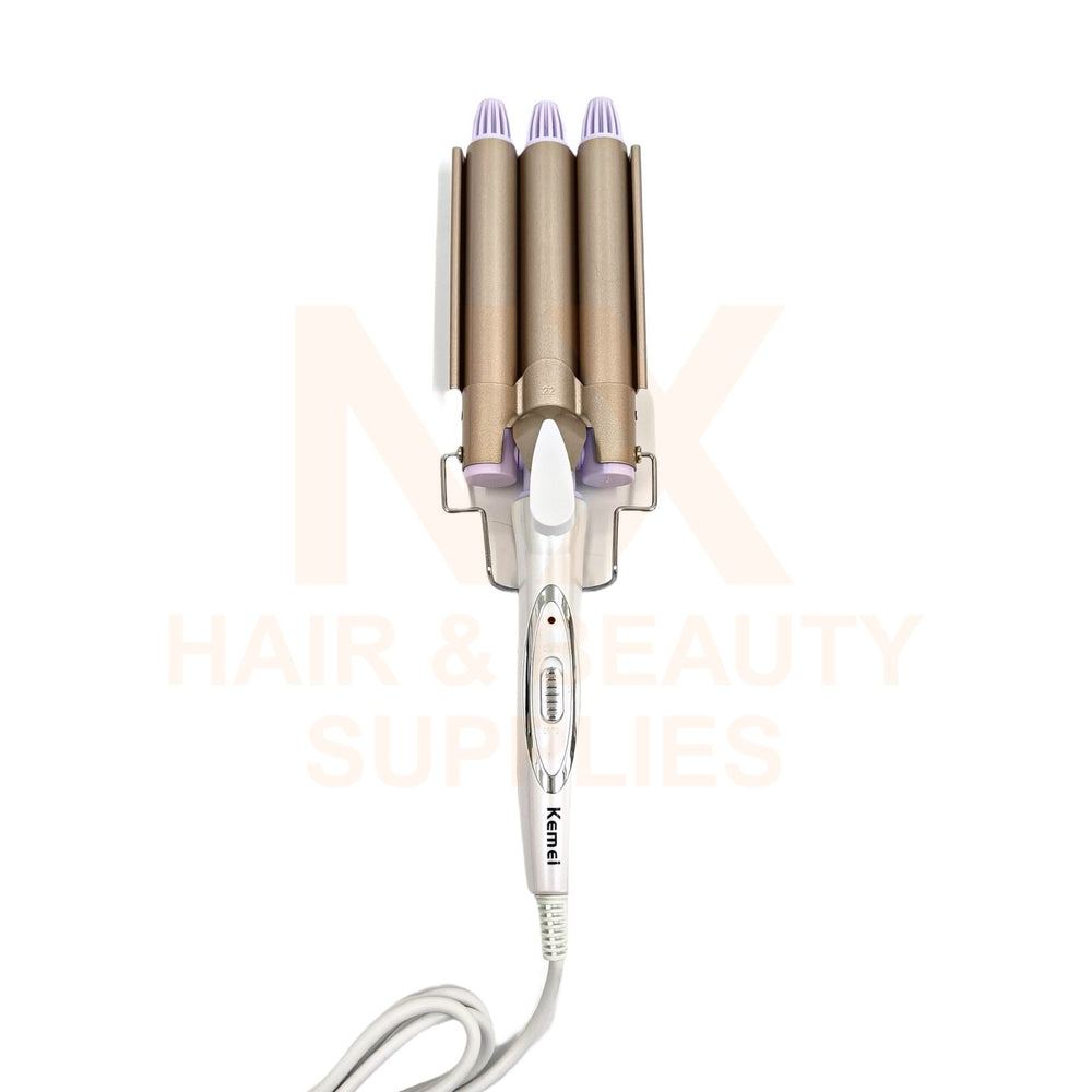 XD – KEMEI 3 BARREL CURLING IRON – 22MM (KM–1010)